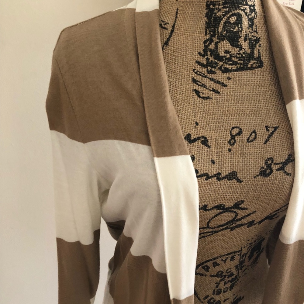 Talbots striped open cardigan - Picture 2 of 4